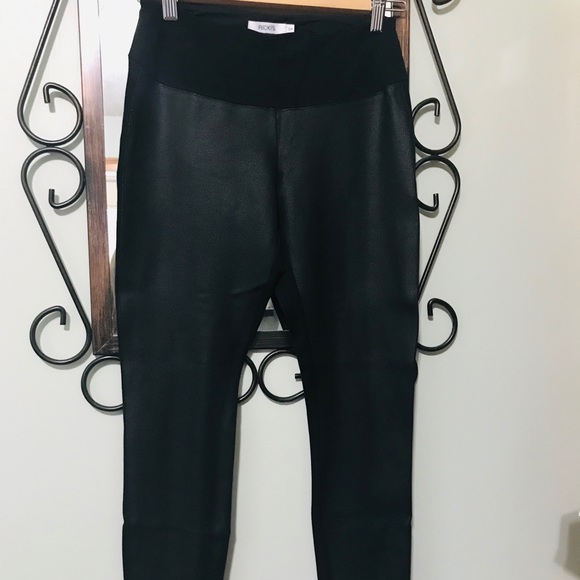 Black Faux Leather Leggings - Picture 2 of 8